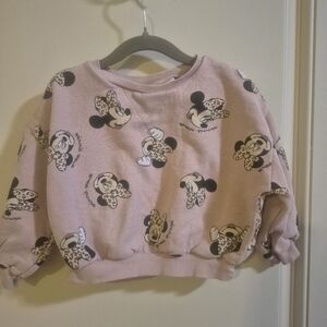 Disney Zara Toddler Pink Minnie Mouse Sweatshirt
